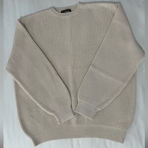 Brandy Melville Cream Crew Neck Sweater
